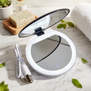 Miroir LED Rechargeable USB Black Edition